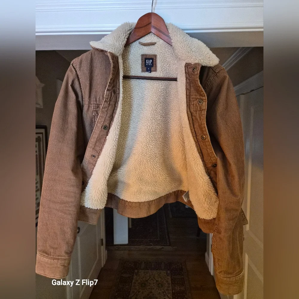 GAP Kids Brown Corduroy, Sherpa-lined Jacket, Size XL / 12Y - Picture 2 of 4